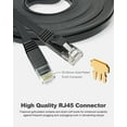 thumbnail image 6 of Yauhody CAT 6 Ethernet Cable 15ft 6-Pack Black, High Speed Solid Flat CAT6 Gigabit Internet Network LAN Patch Cords, Bare Copper Snagless RJ45 Connector for Modem, Router, Computer, 6 of 9