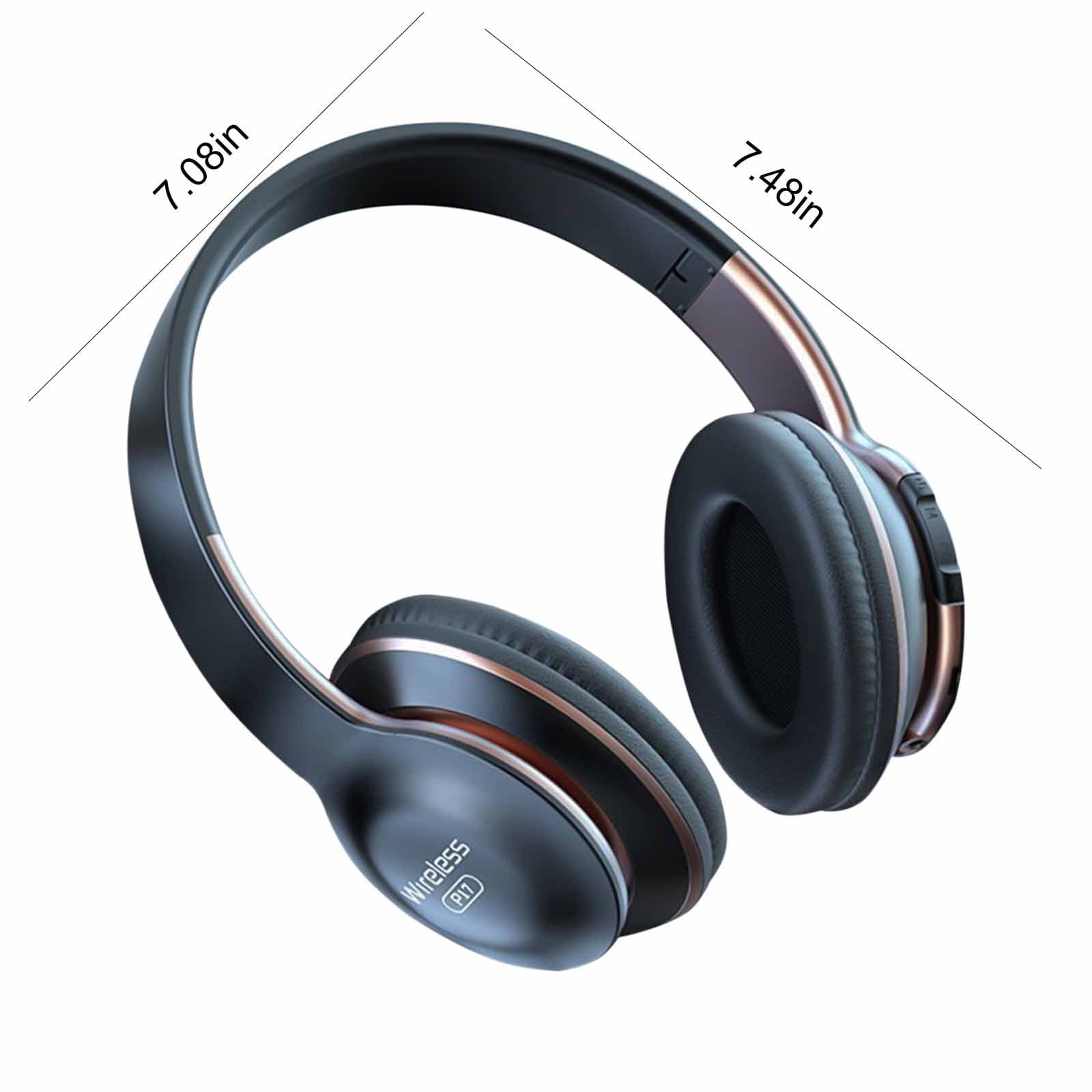 Wireless Headset with Mic for Work, Bluetooth Headset with Microphone (Environmental Noise Cancellation), Wireless Headset with USB Dongle & Charging Dock for PC/Teams/Zoom/Call Center/Home - Black
