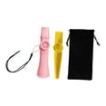 thumbnail image 1 of Bunblic 2 Pieces Kazoo Flutes Musical Instruments Unique with Storage Bag Accompaniment Toys Mouth Flutes for Keyboard Piano Beginner Pink, 1 of 8