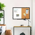 thumbnail image 5 of DOLLAR BOSS Combination Board 36"x 24" Dry Erase Board Cork Board Combo Magnetic Whiteboard Combo Whiteboard for Wall with Markers Magnets Pen Tray Eraser and Pushpins, Black Aluminium Frame, 5 of 9
