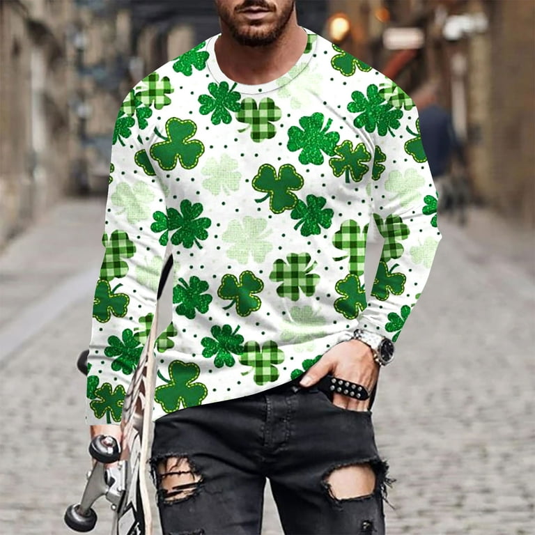 St. Patrick's Day Sweatshirt For Women Long Sleeve Crew Neck Trendy Printed  Graphic Tees Pullover Tunic Tops 