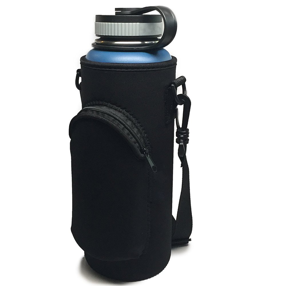 Wanty Neoprene 32 Oz Insulated Water Drink Bottle Cooler Pocket Carrier