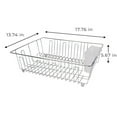 thumbnail image 5 of Mainstays Large Dish Drainer Rack - Chrome/White, 5 of 5