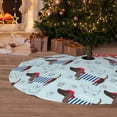 thumbnail image 6 of Sikiie Dachshund Dog Puppy 30-48 inches {designName} Print Christmas Tree Skirt Snowman Xmas Tree Skirt with Edge Christmas Decorations for Holiday Party36", 6 of 7