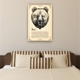 thumbnail image 3 of Bear Quotes Wall Art Knowledge Poster Vintage Animal Wall Art Infographic Poster Decor Room Vertical Pictures Painting Artwork Wall Decorations Framed 24×36 in, 3 of 5