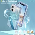 thumbnail image 3 of Dteck iPhone 11 Full Body Case with Built-in Screen Protector Gradient Shockproof Protective Girls Women Heavy Duty Phone Case for iPhone 11 6.1 inches 2019,Blue, 3 of 7