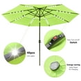 thumbnail image 4 of Yescom 11 Ft 3 Tier Patio Umbrella with Solar LED Crank Tilt Button Home Pool, 4 of 11