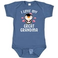thumbnail image 3 of Inktastic I Love My Great Grandma with Cute Penguin and Hearts Girls Baby Bodysuit, 3 of 5