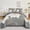 Dark Grey, variant on URBONUR Black Floral Comforter Set Queen, Printed Comforter White Flowers Butterfly Bedding Set, 3 Pieces Botanical Reversible Comforter with 2 Pillowcases