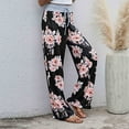 thumbnail image 2 of Pantalon à Jambe Grand pour Femmes Pantalon Décontracté Taille Haute Ample pour Femmes Pantalon Confortable Extensible à Imprimé Pantalon à Jambe Grand Pantalon Palazzo à Jambe Grand pour Femmes Pantalon Taille Haute pour Femmes, 2 of 5
