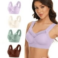 thumbnail image 2 of fatyb Women's Everyday Bras No Underwire Seamless Bras Plain Full Coverage Comfortable Bras Multipack, 2 of 4