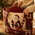 thumbnail image 3 of Women's Christmas Graphic Print Tote Bag Large Capacity Shopping Handbag Holiday Reusable Grocery Tote, 3 of 5