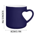 thumbnail image 3 of Taza cerámica cambiante de color en forma de corazón 11oz – Corazones negros mate a rojos, asa romántica para corazones, revelador de calor, regalo duradero de diseñador para parejas, sorpresa de, 3 of 7