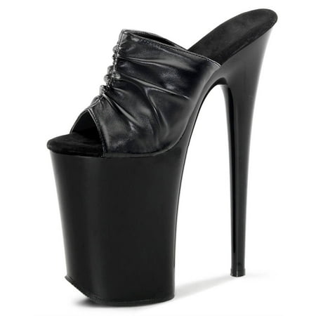 matte black high heels