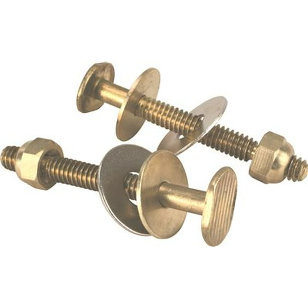 TOILET BOLTS BRASS JOHNNI BOLT 1/4 IN. X 21/4 IN. per 14 Pack