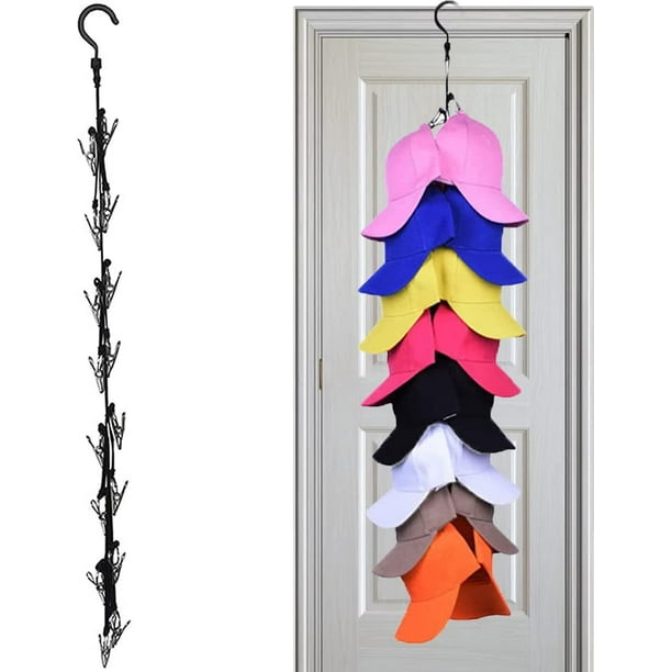 Soporte para gorras, organizador de gorras, organizador de gorras montado en la pared, organizador de almacenamiento de gorras de béisbol, colgadores organizadores de sombreros, se adapta a sombreros, bufandas ShuxiuWang 8390612408922