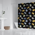 thumbnail image 2 of Retro Consoles Games Icons Black Pattern Shower Curtain 84"x72" ,Bathroom Decorative Shower Curtains Set with 12 Hooks,Modern Waterproof Washable Shower Curtain, 2 of 6