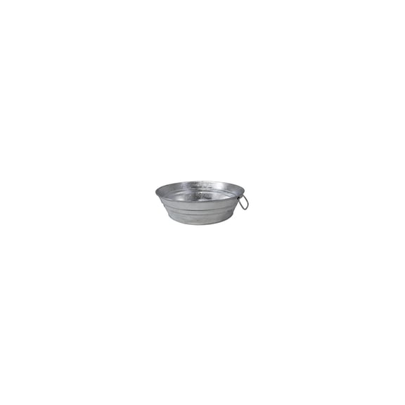 Behrens Galvanized Steel Wash Tub, Functional Decorative Hot Dipped Low Round Wash Bucket, 3 Gallon for Home Decor, Planter, Animal Feeder or Laundry