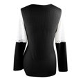 thumbnail image 6 of gakvbuo Sweaters For Women Fall Fashion 2022 Pullover Sweatshirts Tunic T-Shirts Womens Round Neck Solid Color Patchwork Lace Top Long Sleeve Long Sleeve Round Neck Top/Shirt, 6 of 9