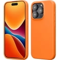 thumbnail image 1 of XUCP-Case Compatible with iPhone 15 Pro Case - Slim Soft TPU Silicone Cover - Fruity Orange, 1 of 4