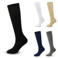 thumbnail image 2 of Unisex Plain High Elastic Compression Socks Knee-high Closed Toe Mesh Breathable Non-slip Stockings, 2 of 3