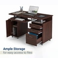 thumbnail image 6 of Techni Mobili Complete Adult Computer Workstation with Cabinet and Drawers, 30" H, Chocolate RTA-4985-CH36, 6 of 14