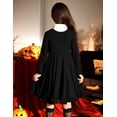 thumbnail image 4 of Arshiner Girls Dress, Long Sleeve A Line Twirly Skater Loose Casual/Party Dresses with Pocket, Summer Dresses Midi Sundress Beach Dress, 4 of 7