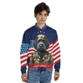 thumbnail image 4 of Happy Father's Day Honoring Veterans Portuguese Water Dog in Army Uniform All Over Print 3D Baseball Jacket PWD Portie Fishing Dog Lover Bomber Jacket Softball - 13007, 4 of 6