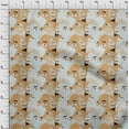thumbnail image 4 of oneOone Polyester Lycra Light Brown Fabric Abstract Face Craft Projects Decor Fabric Printed By The Yard 56 Inch Wide, 4 of 4