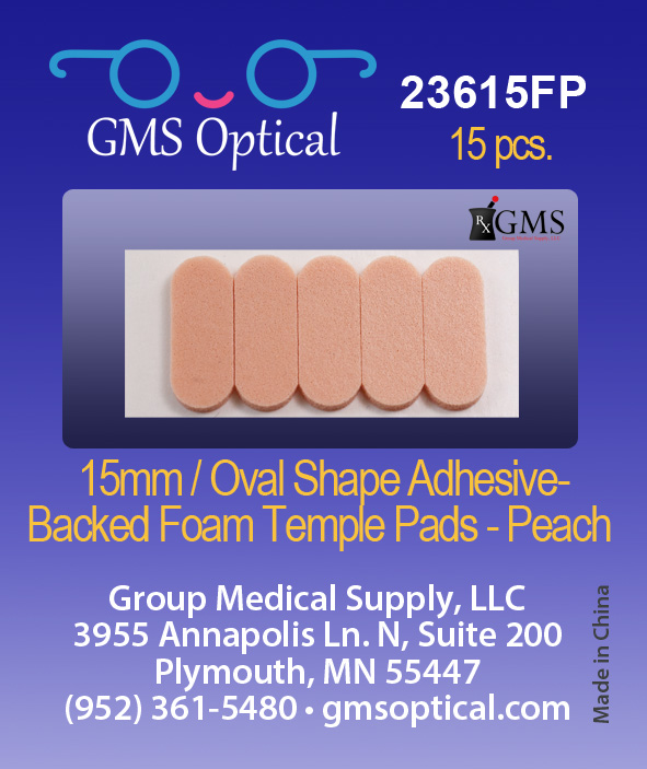 GMS Optical 15mm Peach Foam Nose Pads (15 Count)
