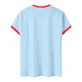 thumbnail image 4 of Women's Football Graphic T-Shirt, Women's V-Neck Short Sleeve Letter Print T-Shirt for Casual Summer for Soccer Tournament 2026 Blue Size: 2XL, 4 of 5