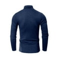 thumbnail image 4 of Dwelliawo Royal Blue Sweaters for Men Turtleneck Shirts Long Sleeve Ribbed Shirt Basic Regular Fit Sweaters Winter Pullover Knitted Sweater Royal Blue L, 4 of 5