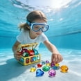 thumbnail image 5 of Large Diving Gem Pool Toys with Golden Treasure Box, 12PCS Colorful Acrylic Diamonds Set for Summer Swimming Underwater Training, Pirate Party Favors, Bath Toys for Kids Gold, 5 of 5
