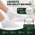 thumbnail image 2 of LWFBDTK Women Crew Ankle Socks, 6-Pairs, Soft Breathable Moisture Wicking Socks, Size L (9-12.5), White, 2 of 9
