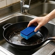 Blue Kitchen Sponges, Dish Sponge, Household Cleaning Sponges, Scouring Pads, Sponge, Non-Scratch Double-Sided Dish Sponge for Washing Dishes, Pots, Pans & Household Cleaning 2Pcs