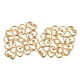 thumbnail image 3 of Lote de 50 piezas de conectores huecos de filigrana, colgantes y accesorios para el cabello (DIY). Oro, 3 of 9