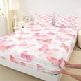 thumbnail image 3 of Feelyou Kawaii Butterfly Girl Bed Sheets, Pink Animal King Sheets, 4-Piece, 3 of 7