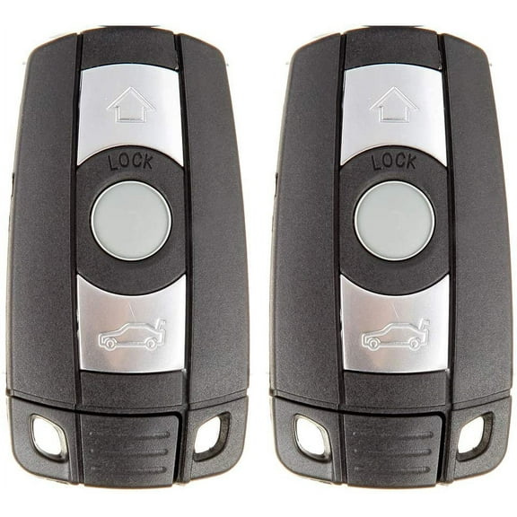 CCIYU X 2 Flip Key Fob with Key Blade 3 buttons Replacement for 05 06 07 08 09 10 11 12 13 for BMW X5 X6 Z4 1 3 5 6 7 Series with FCC KR55WK49123 Fits select: 2007,2011 BMW 328 I