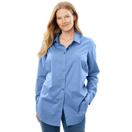 Woman Within Plus Size Perfect Button Down Shirt