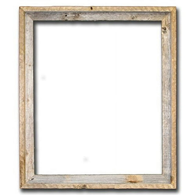24x30 – 2" Wide Signature Reclaimed Rustic Barnwood Open Frame - No Glass or Back