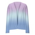 thumbnail image 6 of MKOSPLRT Cardigan Sweaters for Girl 5-14Y Lightweight Fall Open Front Sweaters Gradient Long Sleeve Casual Cardigans for Kids, 6 of 7