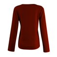 thumbnail image 5 of Long Sleeve Thermal Shirt for Women Light Fleece Tops Fall 2025 Crew Neck Casual Basic T-Shirts Red M, 5 of 6