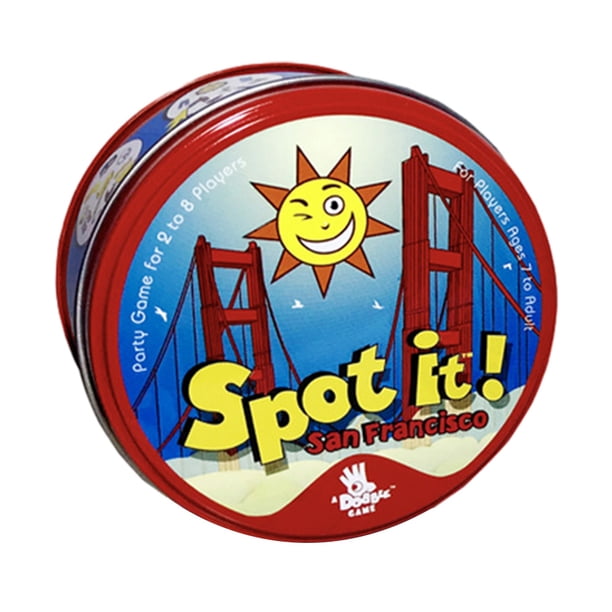 (San Francisco) Juego Mesa Caja Lata Encuentra A Tu Hermana Spot It Juego Multijugador Tarjeta Juego Fiesta Dobble