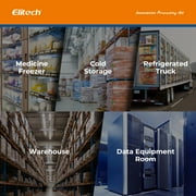 Elitech GSP-6 Bluetooth Data Logger Temperature Humidity with Shadow Data 100000 Points Data Storage Export, Pharmacy Vaccine DDL Calibration Certificate, MAX MIN AVR MKT GSP-6 with dual probe TE/THE