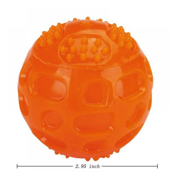 Prettyui Durable Rubber Ball Dog Toy Chew Toys Ball Interactive Squeak Training Playing Pet Toy Balls