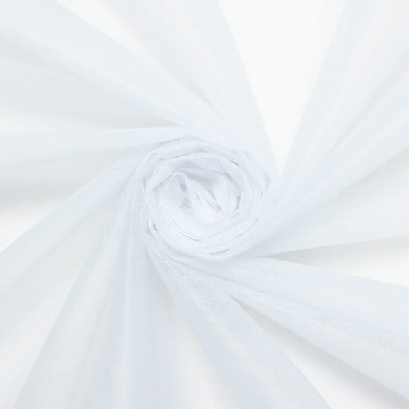 Ultra Lightweight (25 GSM) Non-Woven Fusible Interfacing Polyester Polyamide Glue Iron On No Sew Oeko-Tex Standard 100 Fabric By The Yard (White, 1 Yard)