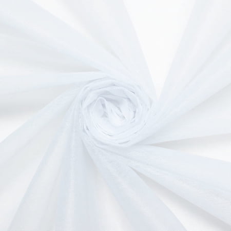 Ultra Lightweight (25 GSM) Non-Woven Fusible Interfacing Polyester Polyamide Glue Iron On No Sew Oeko-Tex Standard 100 Fabric By The Yard (White, 1 Yard)
