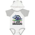 thumbnail image 3 of Inktastic Girl Dinosaur I Love Dinosaurs Girls Baby Bodysuit, 3 of 5