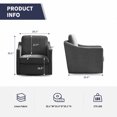 thumbnail image 4 of ijuicy 360 Degree Swivel Accent Sofa Chair, Square Armchair with Wide and Thick Upholstered, Linen Fabric Chairs for Living Room, Bedroom, Office, Waiting Room-Dark Grey, 4 of 6