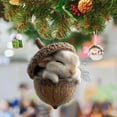 thumbnail image 4 of Dserfhy Forest Animal Acorn Ornaments Acrylic Cute Christmas Trees Hanging Decorations Rustic Home Decor Holiday Gift for Animal Lovers, 4 of 7